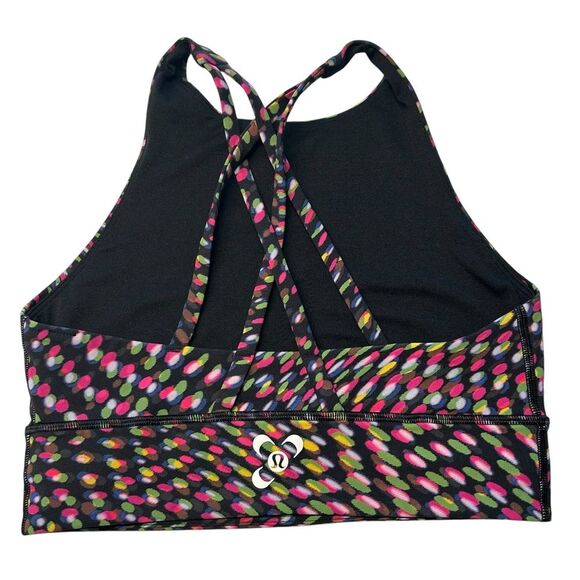 Lululemon Women’s 6 High Rise Energy‎ Bra SeaWheeze Special Edition Pink Green - Picture 3 of 8